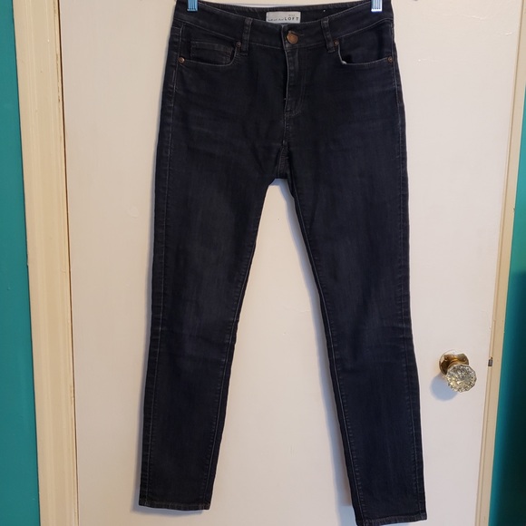 LOFT Curvy Skinny Dark-Wash Jeans - Picture 6 of 6